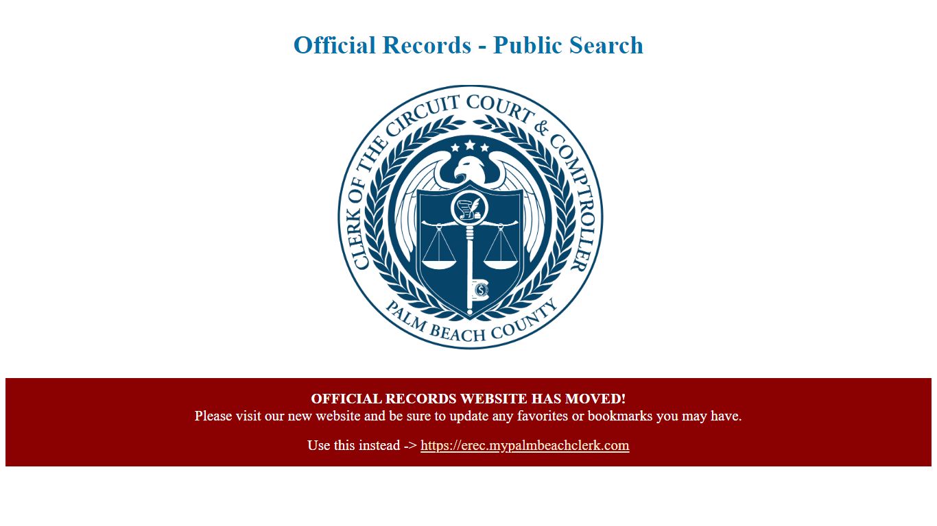 Palm Beach County Official Court Records